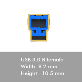 usb 3.0 b male connectors